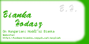 bianka hodasz business card